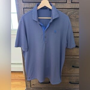 Greyson Men’s Performance Golf Polo | Blue Stripe | Size Large